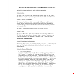 Corporate Bylaws: Meeting Section & Board | Download Templates - Guild example document template