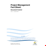 Project Fact Sheet Template - Efficiently Manage Document Control & Versions example document template