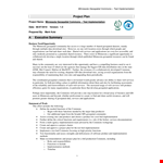 Common Project Plan Template example document template 