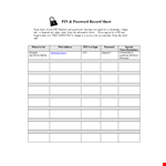 Password List Template - Securely Organize and Track Your Passwords example document template