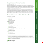 Strategic Account Plan: Optimize Account Value & Uncover Opportunities | Revegy example document template