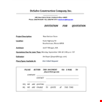 Construction Company Quotation example document template