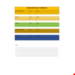 Medication Schedule Template - Organize Your Day with a Lunch, Before Breakfast Plan example document template