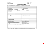 Supplier Conformance Certificate Example example document template