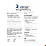 Strategic Life Plan Pdf example document template