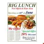 Creative Flyer Templates for Lunch Events - Download Now example document template