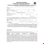 Real Estate Contract Form for Closing - Buy & Sell with Seller & Buyer example document template