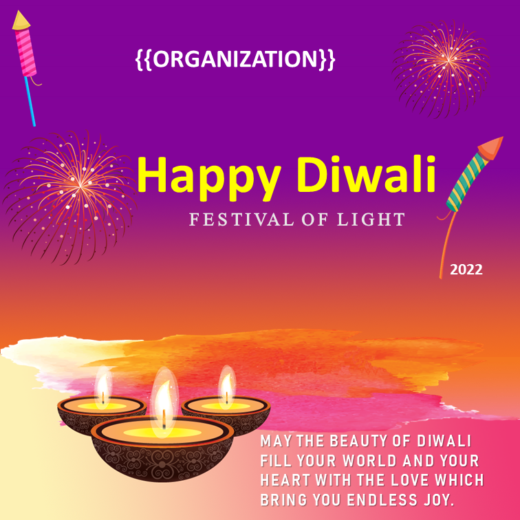 diwali social media posting example