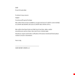 Proof of Funds Letter Template - Short, Validating Available Funds example document template