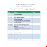 School Symposium Agenda: Promoting Healthy Activities for Students example document template 