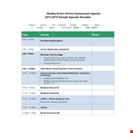 School Symposium Agenda: Promoting Healthy Activities for Students example document template