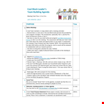 Team Building Agenda example document template