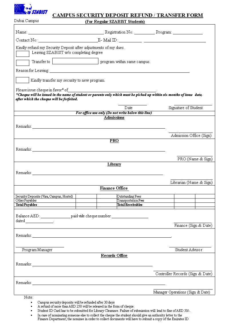 Return Of Security Deposit Letter Efficiently Processed With Cheque return-of-security-deposit-letter-efficiently-processed-with-cheque