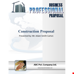 Construction Proposal Template - Create Professional Proposals Effortlessly example document template