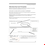 Membership Card Design Template - Create Professional Membership Cards example document template