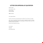 Quotation confirmation mail sample example document template