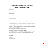 Facility Planner cover letter example document template
