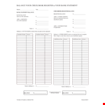 Track Your Finances: Checkbook Register for Easy Balancing | Company Name example document template