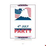 4th July Party Flyer example document template