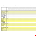 Excel Weekly Cleaning Schedule Template example document template
