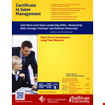 Sales Management Training Certificate example document template