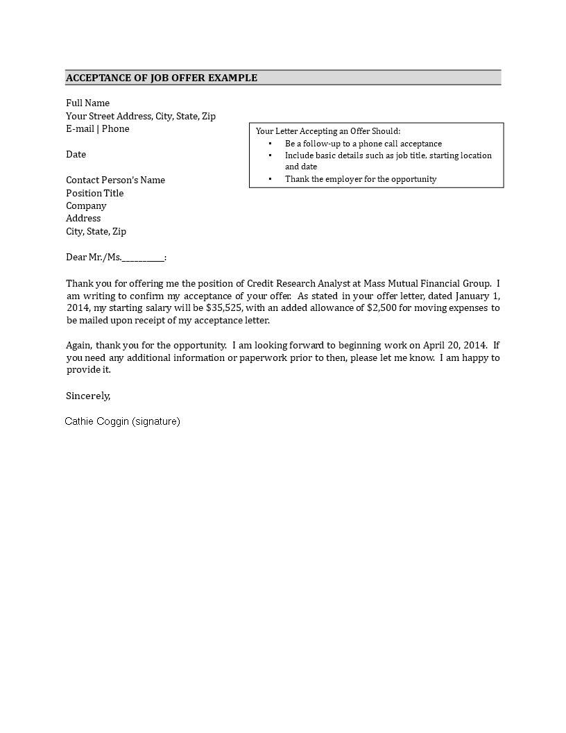 Job Offer Thank You Letter Example Pdf Job Offer Thank You Letter Example Pdf