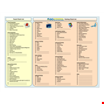 Packing List Template - Streamline Your Travel Preparation example document template