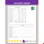 Accounting ledger template example document template 