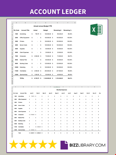 Accounting ledger template