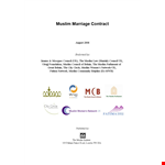 Marriage Contract Template | Create a Legal Agreement for Muslim Marriages example document template