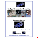 College Recruiting Email Template for Gymnastics example document template