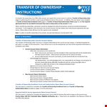 Ownership Transfer Letter Template | Streamline Office Ownership Transfers example document template 