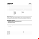 Professional Job Description Template - Clearly Define Requirements & Experience example document template