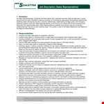 Join Our Team as a Sales Representative - Drive Sales & Build Customer Relationships example document template