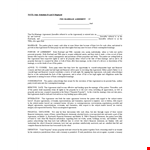 Marriage Contract Template - Agreement for Property Between Parties example document template