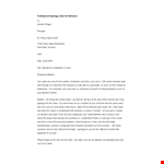 Professional Apology Letter For Behavior example document template