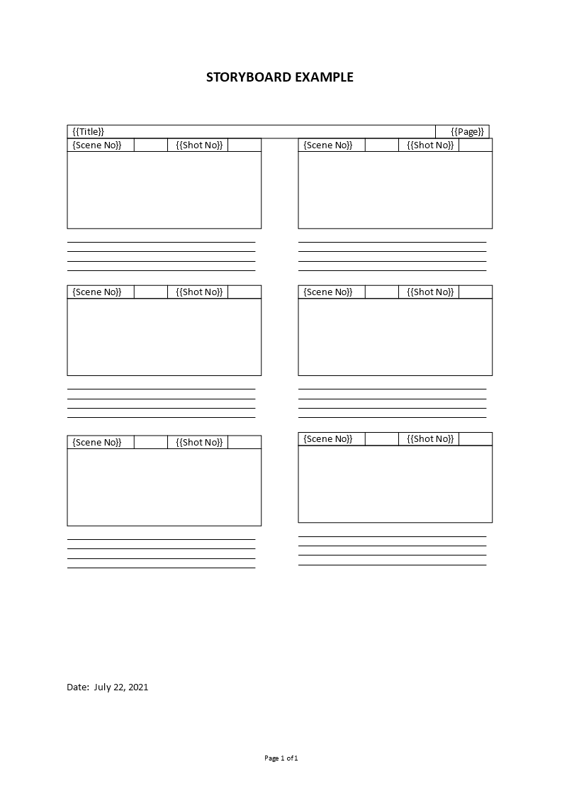 storyboard example example