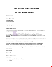 Cancel Non Refundable Hotel Reservation