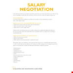 Salary Offer Letter example document template 