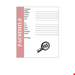 Download Free Fax Cover Sheet Template for Your Company | Email and Facsimile Formats Available example document template