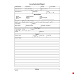 Security Incident example document template