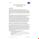 Customer Requirements Analysis Template - Streamline Systems, Standards, and CDISC Requirements example document template