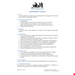 Family Treasure Job Description example document template