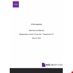 APA Title Page template example document template