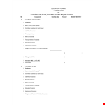 Security Company example document template