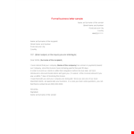 Sample Business Formal Letter example document template
