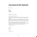 Leave request letter template example document template