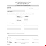 Request Your Approved Vacation Now: Fill & Sign the Form | Stark example document template