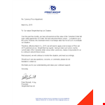 Price Increase Letter - Straightforward Communication | Mackay example document template