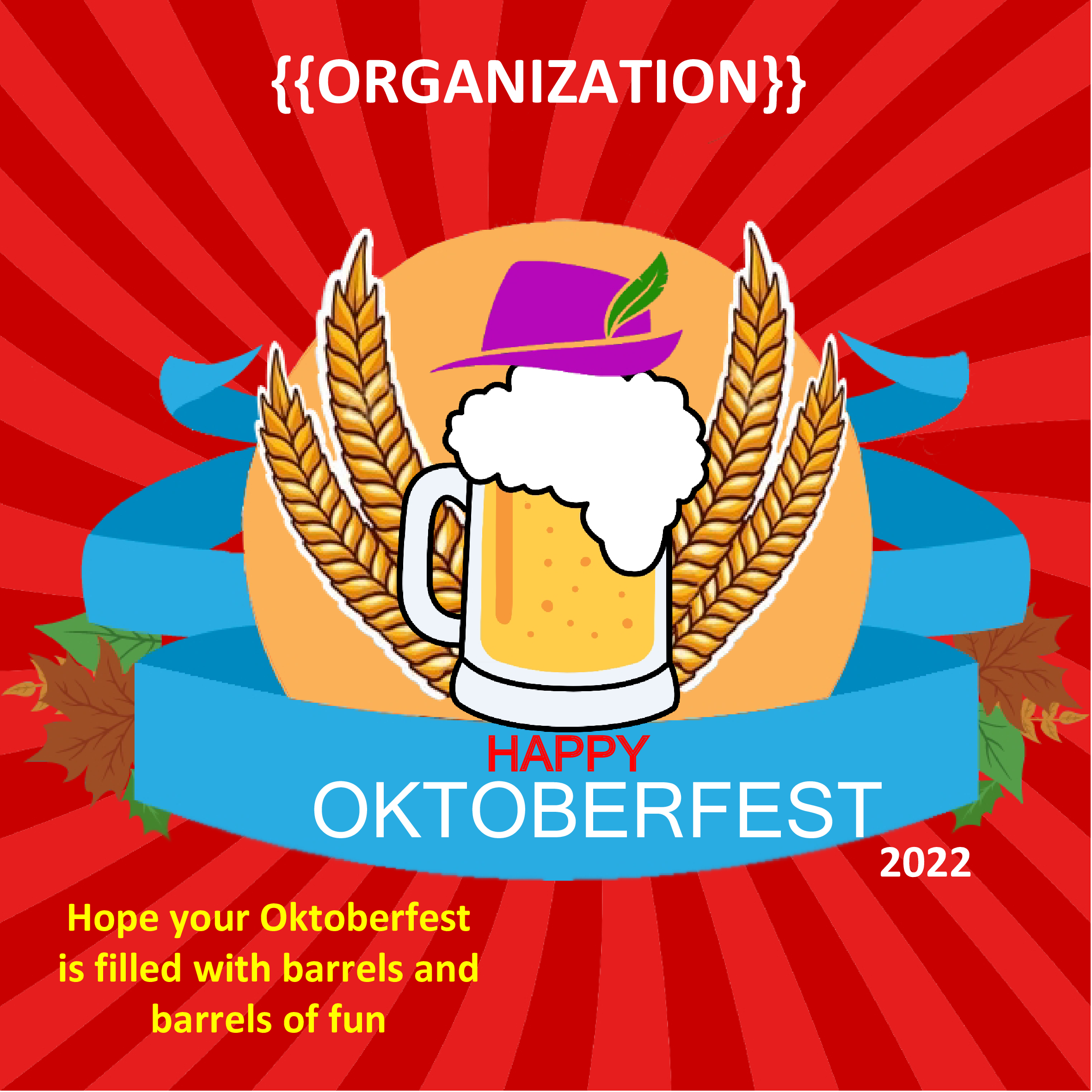 oktoberfest social media post template